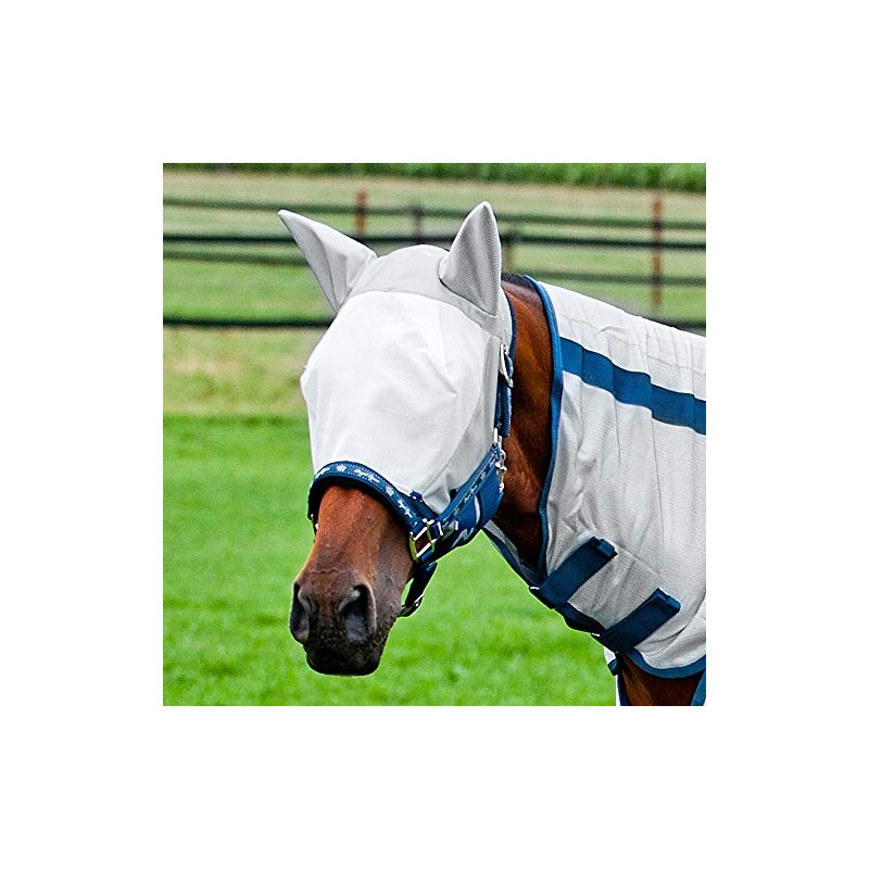 Horze Flyhood with ears, Grey, XF