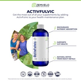 ActivFulvic - Fulvic Acid Liquid Supplement | 32-Day Supply | Digestive Health Support | Enhanced Nutrient Absorption | Natural Detox