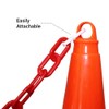 Red and White Plastic Chain Barrier 3 Meter Length, 6