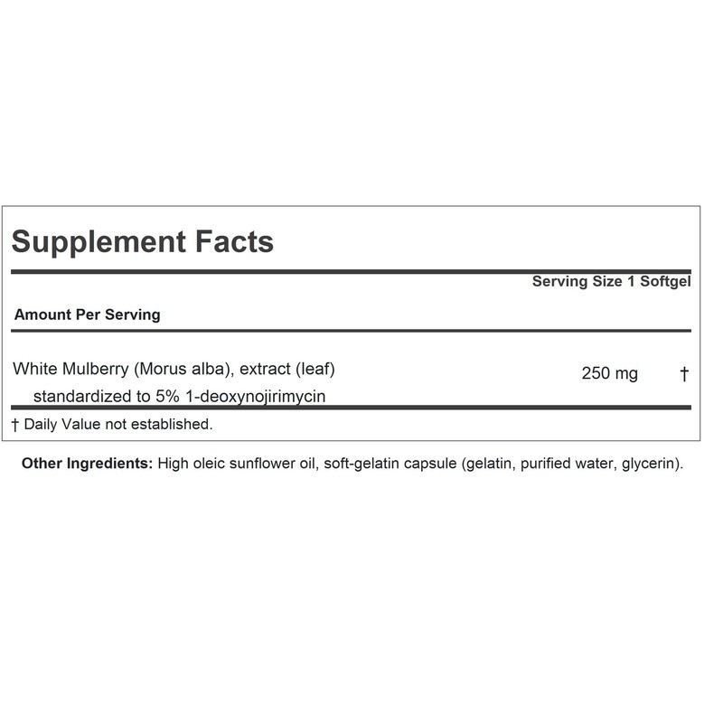 ANDREW LESSMAN White Mulberry Leaf 60 Softgels - High Potency