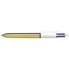 BIC 5 x 4 Colour Shine Gold Retractable Ballpoint Pen