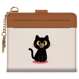 Airkit Small Wallets Woman RFID Blocking PU Leather Credit Card Holder - Card Wallets for Women - with Zipper Coin Purse - Keychain Wallet with ID Window - Stylish Print Pattern