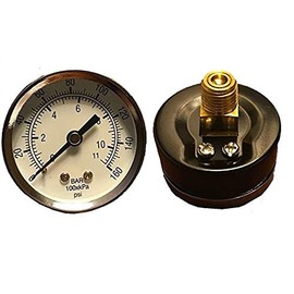 New air Pressure Gauge air Compressor Hydraulic 1.5" face 0-160 Back MNT 1/8"npt