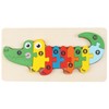 6Pcs Wooden Animal Matching 3D Puzzle Educational Interesting Animal Matching