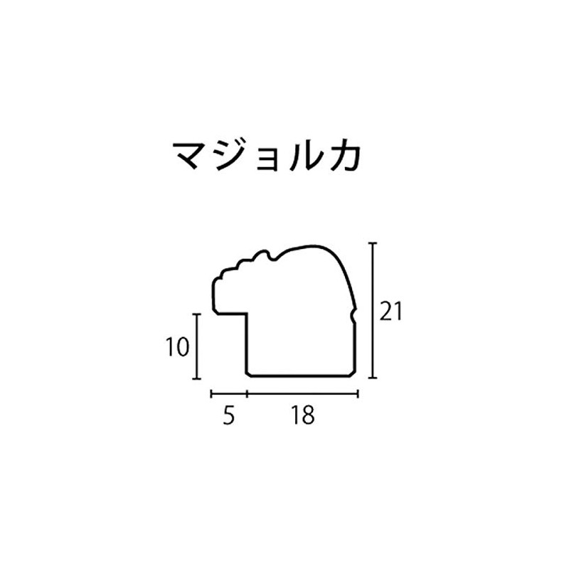 ラーソン・ジュール 額縁 マジョルカ 正方形 20cm角 (内寸200x200mm) ゴールドxグリーン