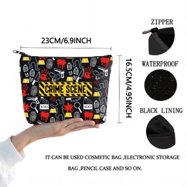 WZMPA Crime Scene Investigation Makeup Bag Forensic Science Gift Criminologist Survival Kit Crime Scene Merchandise (Crime Scene BL)