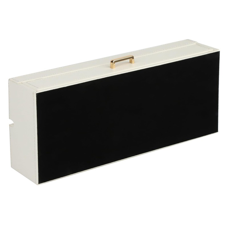 HofferRuffer Valet Jewelry Tray Organizer with Drawer, Faux Leather Storage