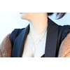 Cross Pendant Freshwater Pearls Alphabet Necklace Sterling Silver 18K Gold