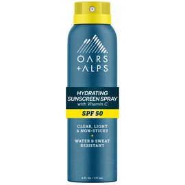 Oars + Alps SPF 50 Body Sunscreen Spray, Clear + Lightweight, 1pk, 6oz