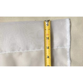 Ikiriska Extra Long Sheer Voile Curtain Sheer Voile with Pocket top (1 Panel) Custom Made (White, 9 ft)