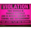 Unbranded 50-Assorted Neon Violation Parked illegally Towing Warning No Parking