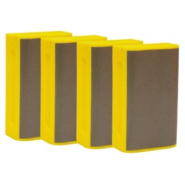 KGS PRO diamond hand polishing pads curved edges (4 pack, Grit 400 (yellow))