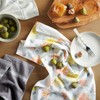 Martha Stewart Amber Floral Kitchen Towel Set 4-Pack, Yellow/Coral, 16"x28"
