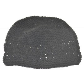 MM Kufi Hat Crochet Cap Beanie Black