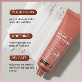 Retinol Anti-Aging Hand Cream- Treatment for Women, Intense Hydration & Firming for very dry Hands, Visibly Reduces Wrinkles, Restores Elasticity, Care for Skin, Nails & Cuticles, 2pcs nt