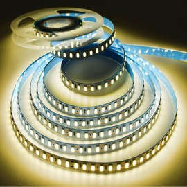 HAASHADA LED Strip Lights, DC12V 5m/16.4ft Dimmable SMD 5730 (5630 Upgraded) Super Bright 600LEDs 28000LM LED Ribbon Lights Strip Waterproof IP65, 2 Times Brighter Than 3528, Neutral White 4000K