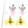 SONGWAY Cat Toy, Cute Fish and Honeybee, Set of 4
