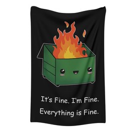 LJRHYEH Dumpster Fire Desk Accessories Funny Tapestry for Bedroom Living Room Wall Hanging Teens Room Decoration Tapestries,Gifts for Coworker,Friend,Men,Women（Black, 24"x36"）