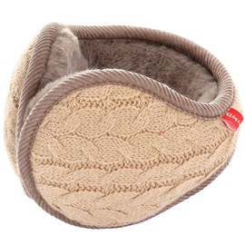 LerBen® Winter Earmuff Woolen Yarn Cable Knit Adjustable Wrap around Ear Muffs Ear Warmers