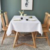 Forhomelife Tablecloth, White, Plain, Table Cover, Simple, Rectangular, 53.1 x