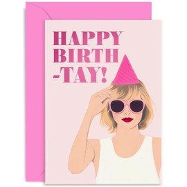 Happy Birth Tay - Birthday Card for Daughter - Female Friend Birthday Cards - Funny Birthday Cards for Women - For Sister Mum Auntie Niece Cousin Bestie Colleague | Blank Inside