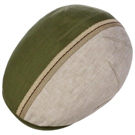 Mayser Philipp Leinen Flat Cap Zechbauer Peaked Cap Flat Cap Men's Linen Cap – Made in the EU Spring Summer, Green