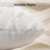 White Boho Pillow Covers 18x18in HADEEONG Set of 2 Faux
