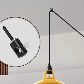 DC VOLTAGE Swag Hook Adjustable Cable Ceiling Mount Hook with Screws for Ceiling Lights Cable Lamp Hook for Fabric Electrical Cord Cable Hanging Pendant Lighting Fixtures