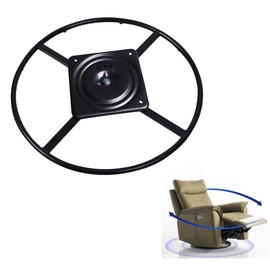 Yoogu 2 Pack of 25.5 inch Heavy Duty Recliner Chair Sofa Furniture Ring Base w Swivel Replacement with 10 Inch Plate (25.5 inch 2pcs)