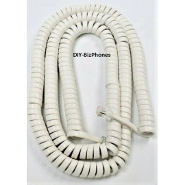 DIY-BizPhones-Geemarc Bright White 25Ft Long Handset Cord for Geemarc Amplified Phone Big-Button Curly