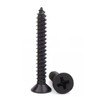 #10 X 1 Black Flat Head Sheet Metal Screws Phillips