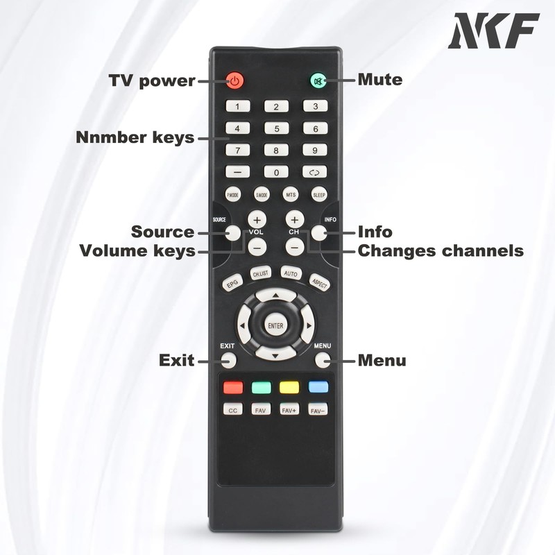 Replace Remote Contro for RCA and PROSCAN LCD LED TV