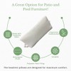 Jejavu Sunbrella Headrest Pillow, for Ledge Chaises, Outdoor Pillow for