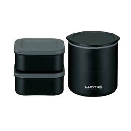 Asvel TW Stainless Steel Thermal Lunch Box with Bag "Lanthas" Black HLB-T820