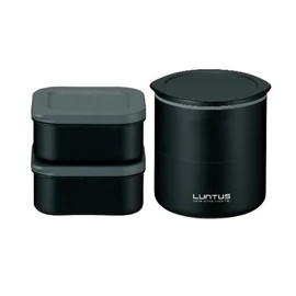 Asvel TW Stainless Steel Thermal Lunch Box with Bag "Lanthas" Black HLB-T820