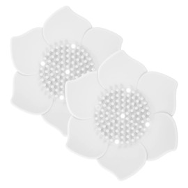 LABRIMP 2pcs Flower Soap Holder Self-draining Flower Shaped Soap Dish for Easy Drying Bathroom Decoration Versatile Tray for Wash Table
