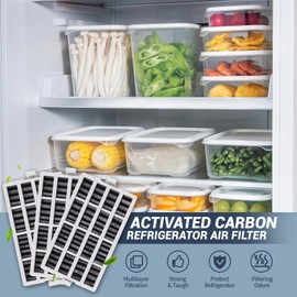 3 pack W10311524 Refrigerator Air Filter Replacement for W10311524, Whirlpool, AIR1, Kitchenaid, Maytag, and Jenn-Air, FreshFlow Air Filter, Reduce Odors with Activated Carbon Filter