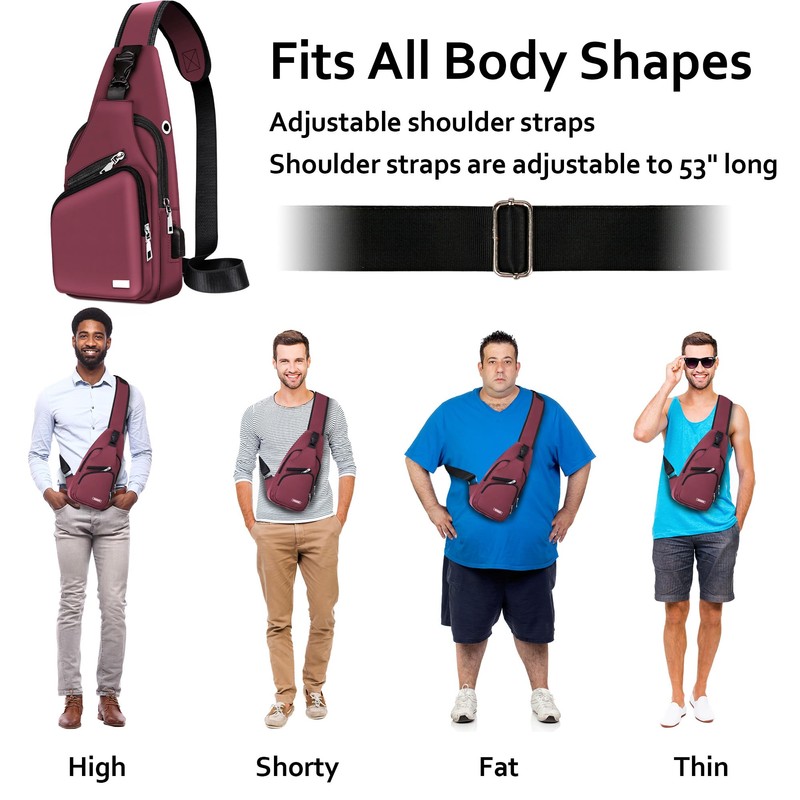 Waterproof Sling Bag Crossbody Backpack for Men Women Sling Backpack