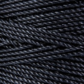 HONGDA Tarred Twine, 1080 Feet Nylon Twine #18 Bank Line-Black Nylon String 1.5mm, Black Strong Twisted Seine Rope Ideal for Gardening, Construction, Gear Tying, Jungle Survival