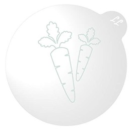 LissieLou Pair of Easter Carrots Cookie Embosser Happy Easter Icing Fondant Stamp - Clear