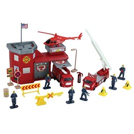 MotorMax Fire Station 20 Piece Playset