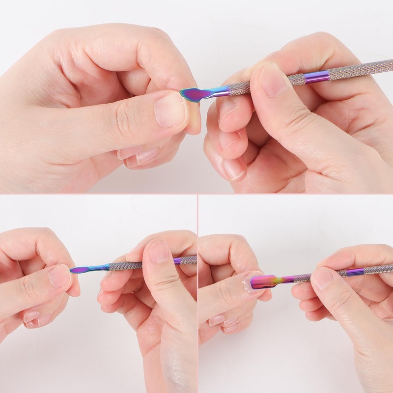 Nail Cuticle Pusher - Stainless Triangle Gel Nail Polish Remover