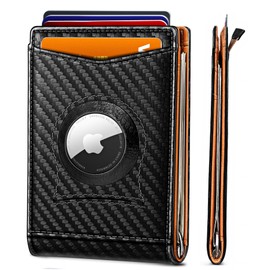 BULLIANT Men Wallet Airtag&Standard Use,Slim Front Pocket Wallet Money Clip for Gifg Men RFID Blocking 11Cards