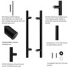 HONGYUN 12-Inch Pull Handles - Heavy-Duty Commercial Grade 304 Stainless