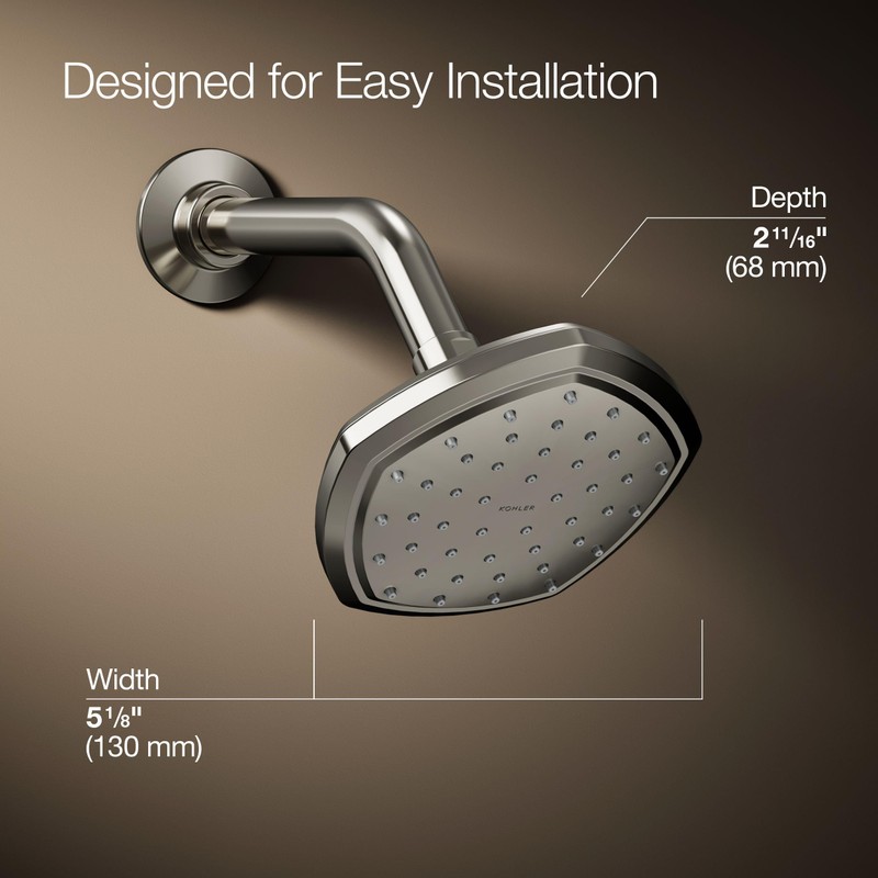 Kohler 27050-SN Occasion® Single-function showerhead, 2.5 gpm, Polished Nickel