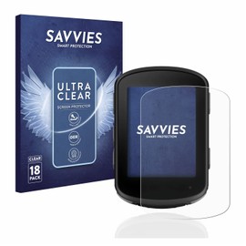 Savvies Pack of 18 Screen Protectors for Garmin Edge 540 / Edge 840 Screen Protector Ultra Transparent
