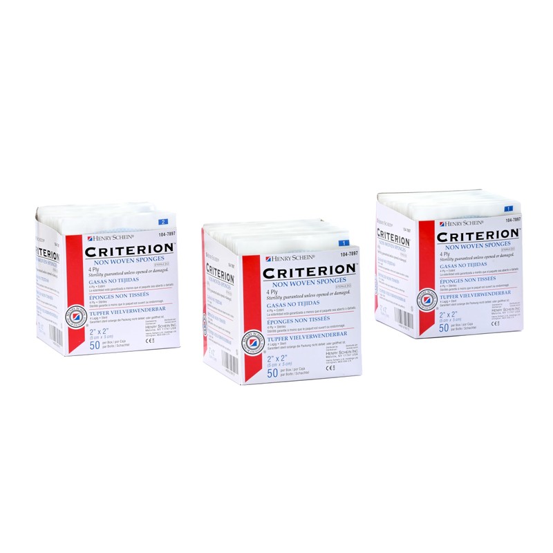 Henry Schein Rayon/Polyester Blend Non-Woven Sponges, 2 in x 2