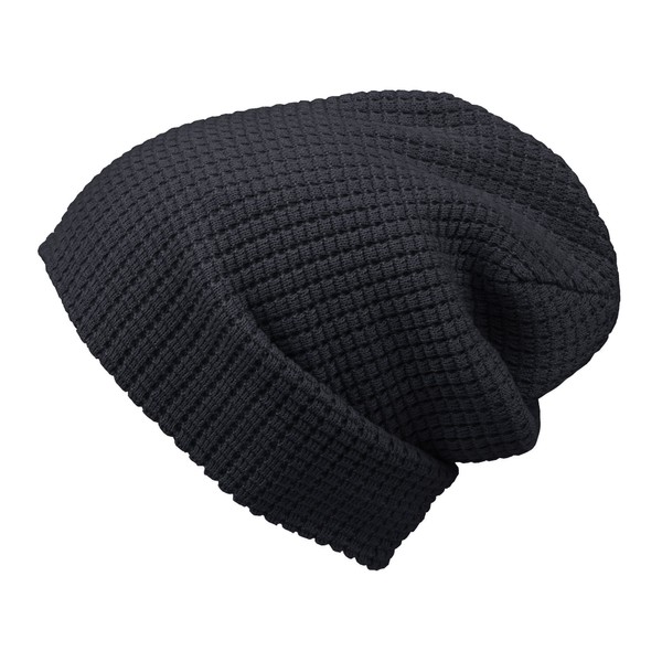 Morehats Embossed Knit Slouchy Beanie Winter Warm Ski Skater Hip-hop