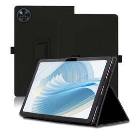 Case for DOOGEE U11 11 inch, DOOGEE U11 Tablet Case, Folding Stand Protective Cover with Pencil Holder and Wrist Strap, Full Protection. (Black)