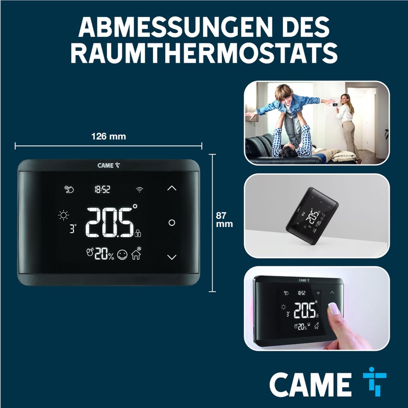 CAME TH/750 Wall Thermostat WiFi, App and Touch Screen, Double